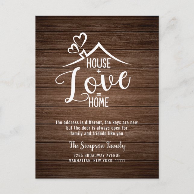 Carte Postale Nous avons Moved Chalkboard Moving Faire-part (Devant)