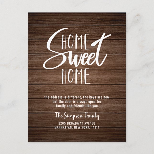 Carte Postale Nous avons Moved Chalkboard Moving Faire-part (Devant)