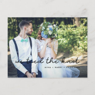 Carte Postale Nous avons noué le nœud photo de mariage simple