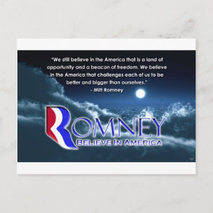 Carte Postale "Nous Croyons Toujours..." - Romney 2012