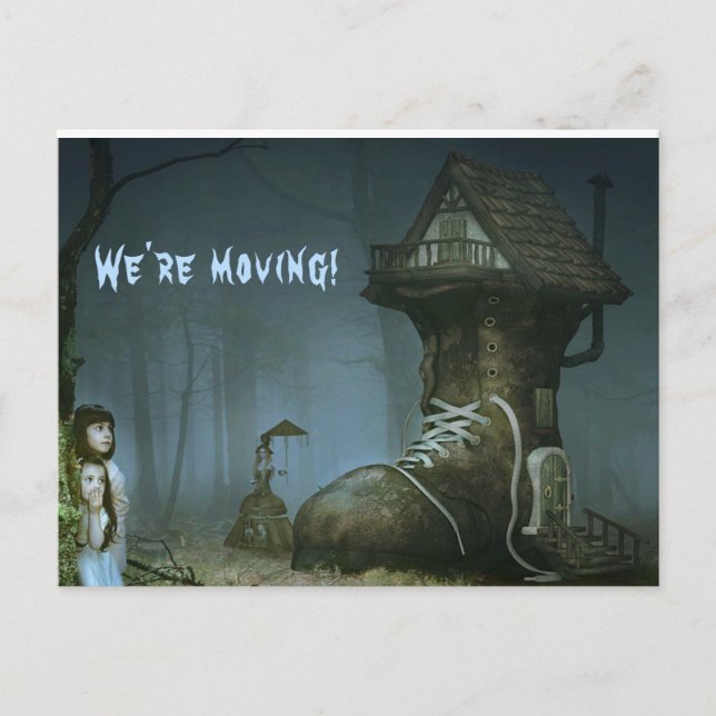 Carte Postale Nous déménageons Haunted Shoe House Faire-part (Devant)