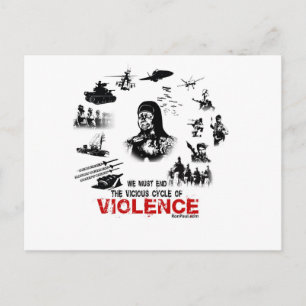 Carte Postale Nous devons mettre fin au cercle vicieux de la vio