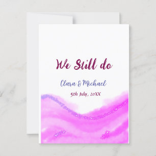 Carte Postale Nous faisons encore de l'eau rose violet paillette