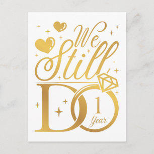 Carte Postale Nous faisons toujours 1 an de mariage