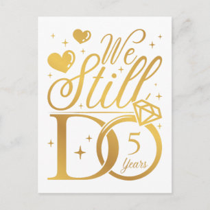 Carte Postale Nous faisons toujours 5 ans d'anniversaire de mari