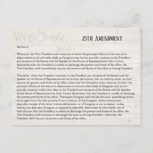 Carte Postale Nous le peuple 25ème amendement Constitution Résis
