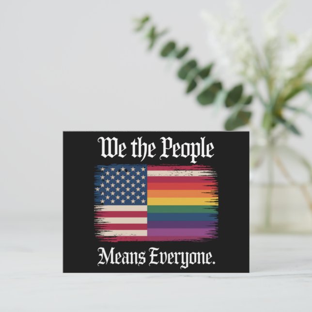 Carte Postale Nous Le Peuple Signifie Tout Le Monde Usa Lgbt Éga (Debout devant)