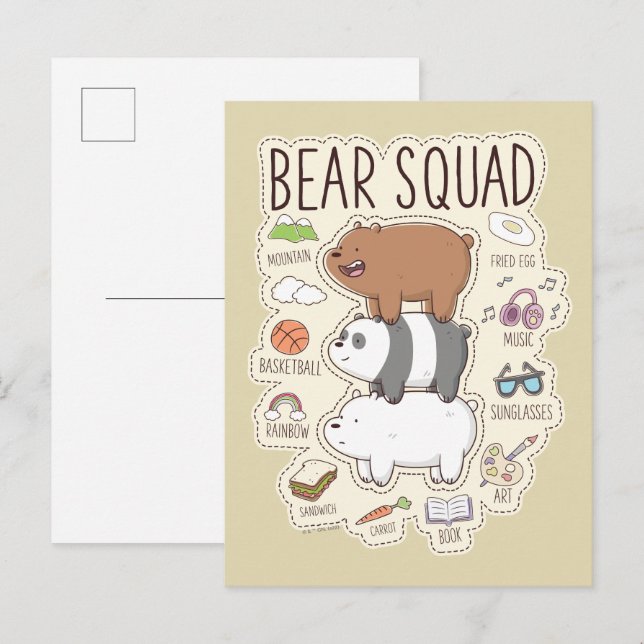 Carte Postale Nous les ours nus - Journal des équipes d'ours (Devant / Derrière)