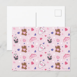 Carte Postale Nous les ours nus - Valentine Hearts Motif