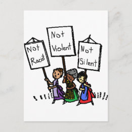 Carte Postale Nous ne sommes pas racistes, violents ou silencieu