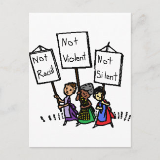 Carte Postale Nous ne sommes pas racistes, violents ou silencieu