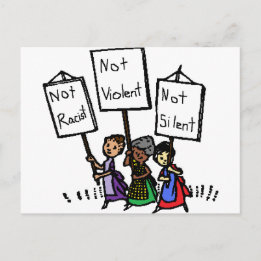Carte Postale Nous ne sommes pas racistes, violents ou silencieu