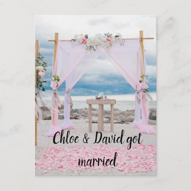 Carte Postale Nous nous sommes mariés ! Faire-part du mariage Ca (Devant)