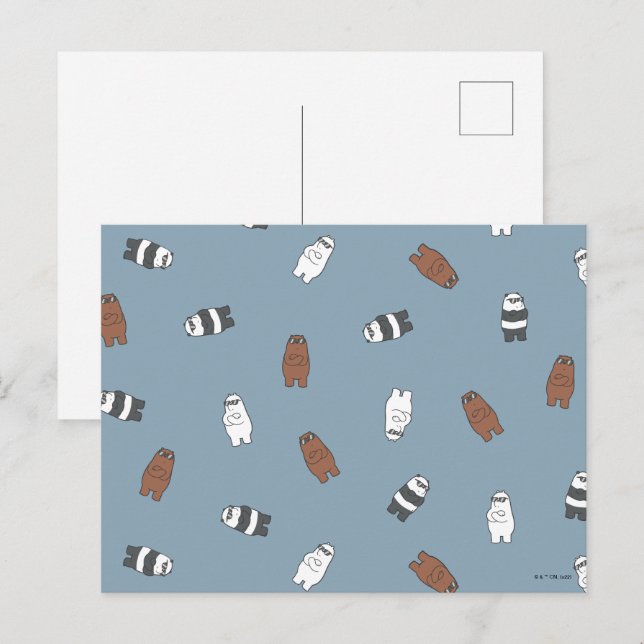 Carte Postale Nous Ours nu - Ours en verre soleil Motif (Devant / Derrière)