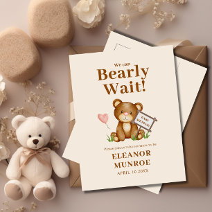 Carte Postale Nous pouvons attendre l'invitation Baby shower