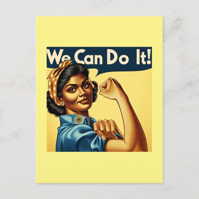 Carte Postale Nous pouvons le faire - Indian Rosie le Riveter (Devant)