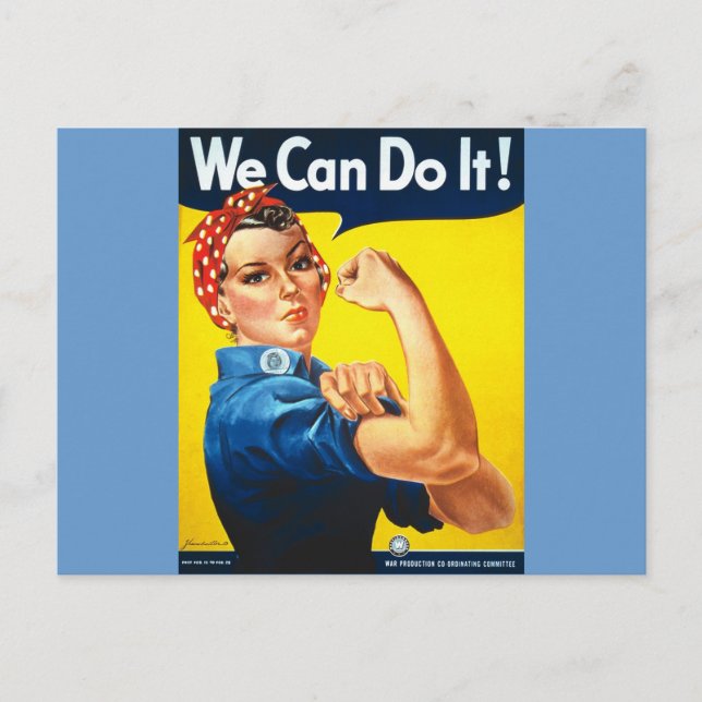 Carte Postale Nous Pouvons Le Faire ! Rosie la riveteuse (Devant)