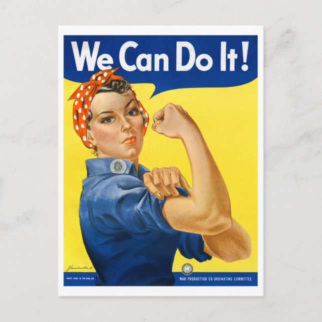 Carte Postale Nous Pouvons Le Faire ! Rosie le Riveter WPA Vinta (Devant)