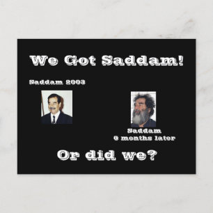 Carte Postale Nous Saddam ! ou l'avons-nous fait ?