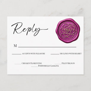 Carte Postale Nous scellons l'accord Vintage cire sceau RSVP Rep