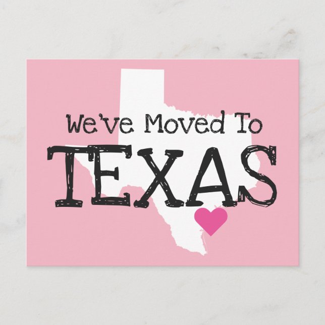 Carte Postale Nous sommes allés au Texas Pink Heart (Devant)