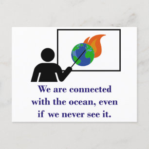 Carte Postale Nous Sommes Connectés À L'Océan - Changement Clima