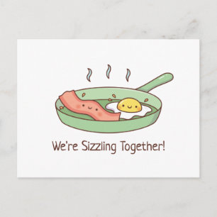 Carte Postale Nous sommes de taille ensemble, Bacon mignon et Oe