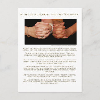 Carte Postale Nous sommes des travailleurs sociaux