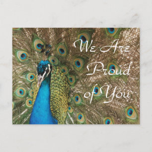 Carte Postale "Nous sommes fiers de vous" Photo Peacock