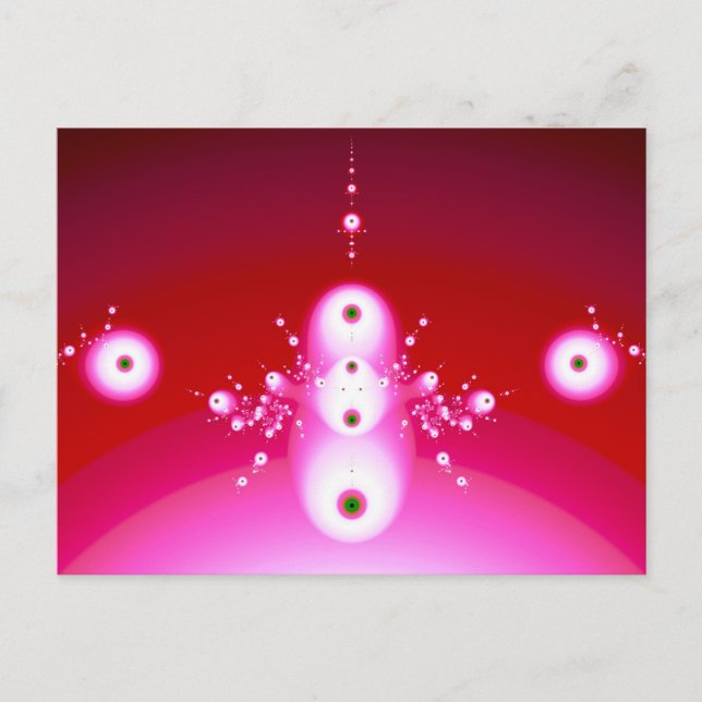 Carte Postale Nous Venons En Paix De Mignons Aliens Abstraits (Devant)