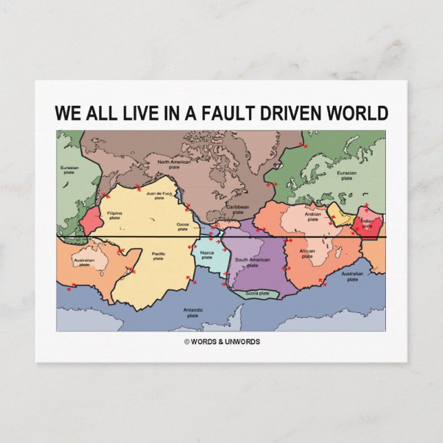 Carte Postale Nous Vivons Tous Dans Un Monde Motivé Par Les Fail (Devant)