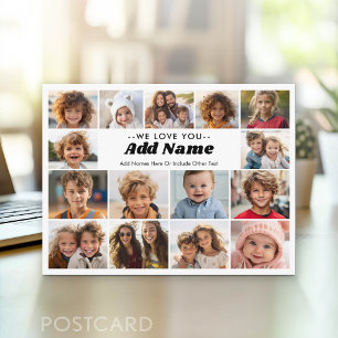 Carte Postale Nous vous aimons grand-mère - 15 Collage de photos