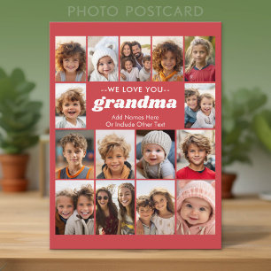 Carte Postale Nous vous aimons grand-mère - Galerie de collage d