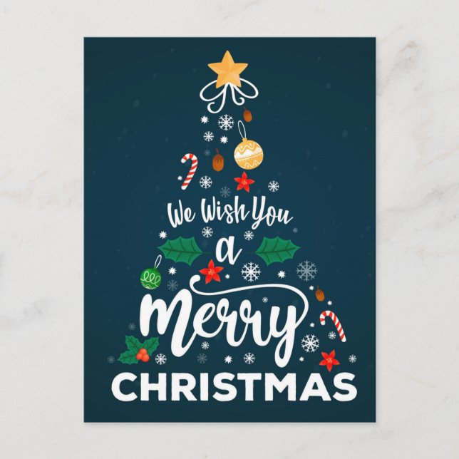 Carte Postale Nous vous souhaitons un Joyeux Noël (Devant)