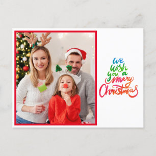 Carte Postale Nous vous souhaitons un joyeux script photo de Noë