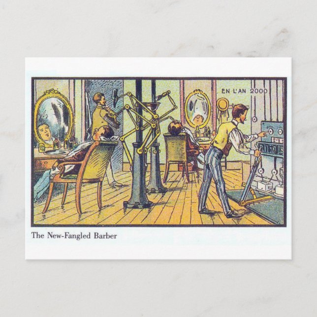 Carte Postale Nouveau barbier à perches (Devant)