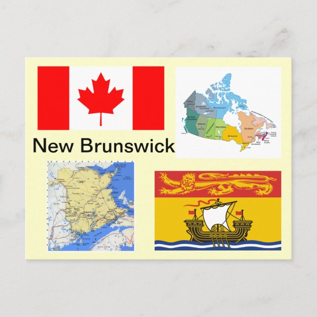 Carte Postale Nouveau-Brunswick Canada (Devant)