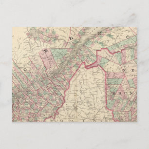 Carte Postale Nouveau-Brunswick et Québec