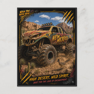 Carte Postale Nouveau Camion Monstre Mexique Art Hors Route