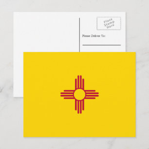 Carte Postale Nouveau drapeau mexicain, drapeau du Nouveau-Mexiq