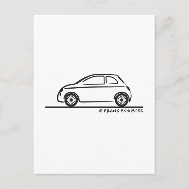 Carte Postale Nouveau Fiat 500 Cinquecento (Devant)