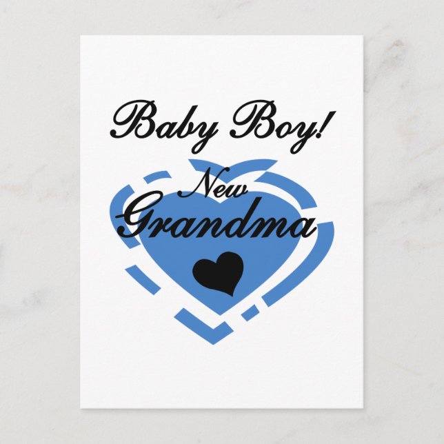 Carte Postale Nouveau Grand-mère Baby Boy Tshirts et cadeaux (Devant)
