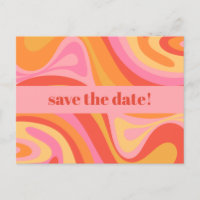 Nouveau Groove Retro Abstrait rose et orange