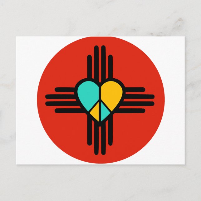 Carte Postale Nouveau-Mexique, Amour, Paix (Devant)