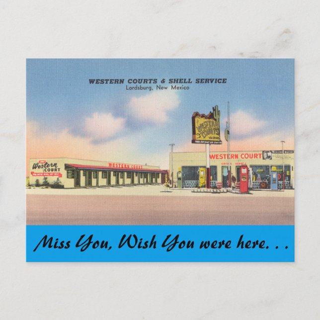 Carte Postale Nouveau-Mexique, Cours de l'Ouest, Lordsburg (Devant)
