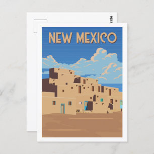 Carte Postale Nouveau-Mexique États-Unis Illustration de la célè