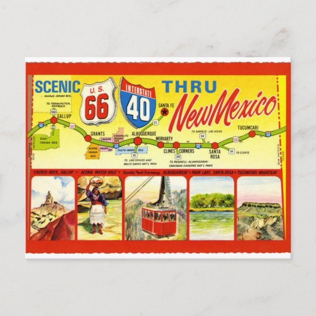 Carte Postale Nouveau-Mexique - Pittoresque États-Unis 66 Inters (Devant)