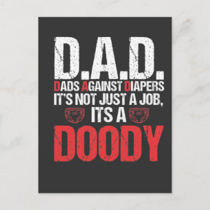 Carte Postale Nouveau papa contre Diaper Toddler Papa Adulte Pro