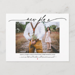 Carte Postale Nouveau plan Mariage de calligraphie report