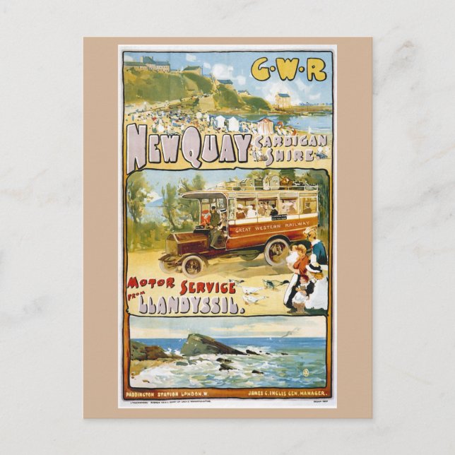 Carte Postale Nouveau quai, Cérédigion, Pays de Galles, Voyage e (Devant)